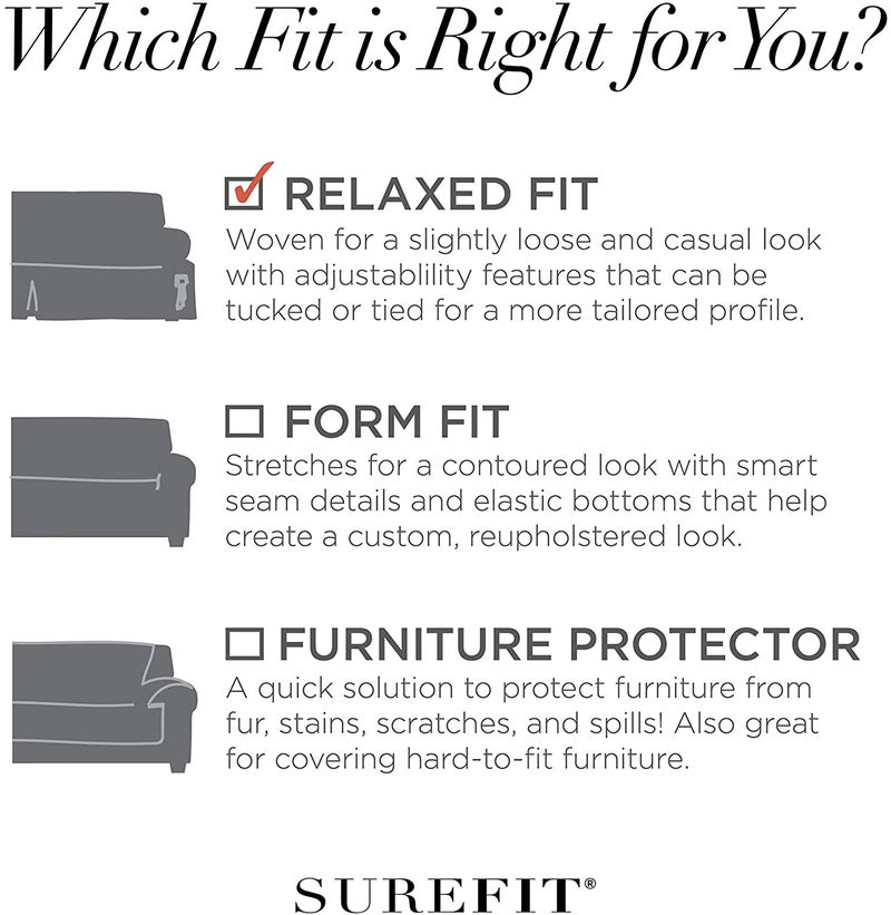 Surefit غطاء كرسي ونج باك بزاوية T من SureFit Essential - غطاء كرسي مريح يناسب الأريكة / مثالي لحماية كرسيك المفضل - Image 5